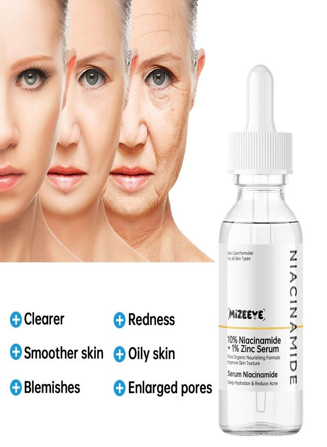 MIZEEYE Niacinamide 10% + Zinc 1% Face Serum for Women, 2 PCS Refreshing Niacinamide Facial Serum For Acne. - Image 5