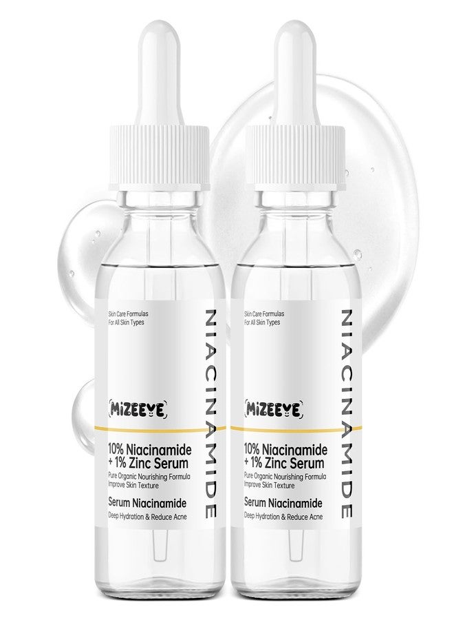 MIZEEYE Niacinamide 10% + Zinc 1% Face Serum for Women, 2 PCS Refreshing Niacinamide Facial Serum For Acne. - Image 1