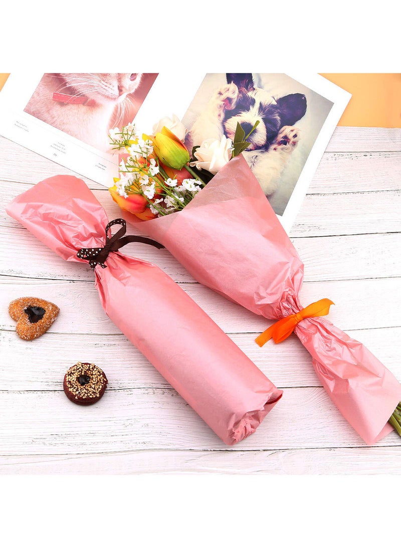 50-Pieces Premium Quality Gift Wrapping Tissue Paper Pink - Image 4