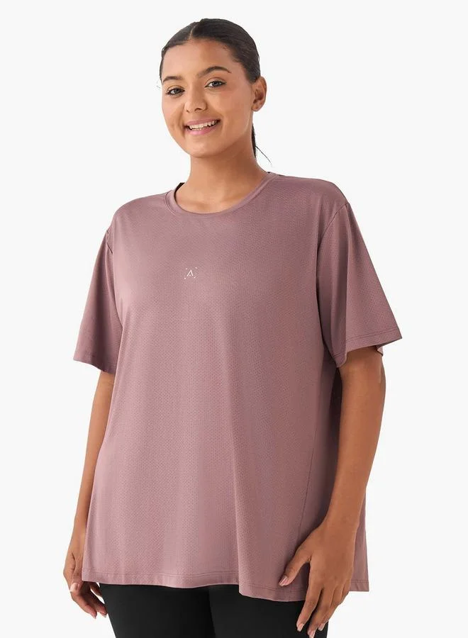 Active Crew Neck Short Sleeves T-shirt with Print