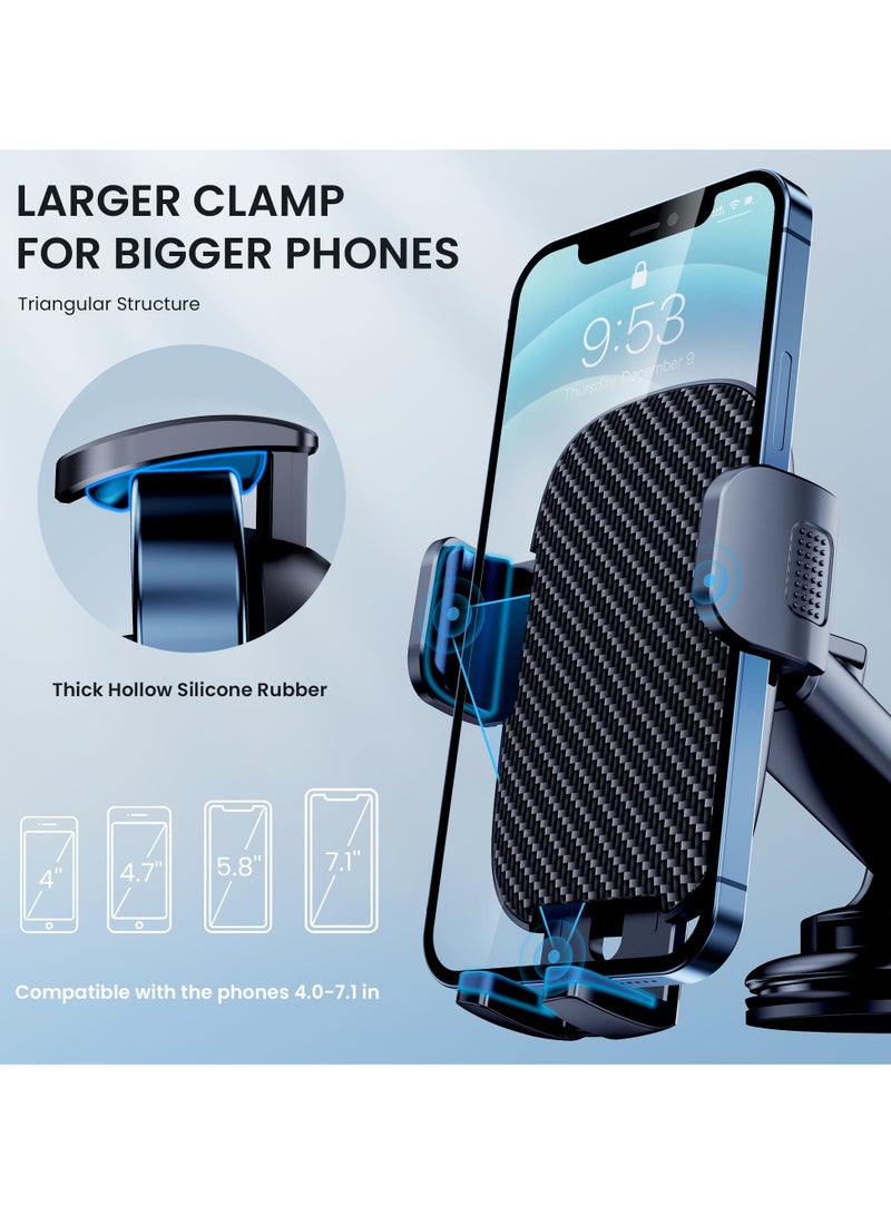 Car Phone Holder Phone Holder Fits Car Windshield Dashboard Air Vent Universal Hands-Free Car Phone Holder Fits Smartphones Apple iPhone 15 14 13 12 Pro Max Samsung Galaxy S - Image 4