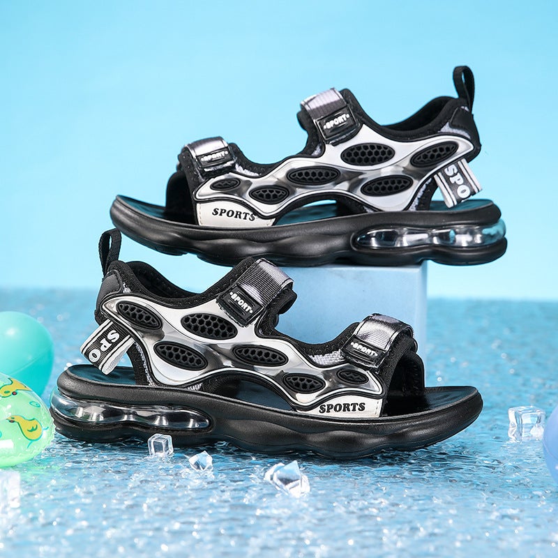 Boys Sandals Summer Children'S Sports Anti-Slip Beach Shoes Medium And Large Boys Soft Soled Sandals Summer Style - Image 1