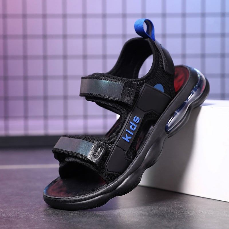 Boys Sandals Summer Children'S Sports Anti-Slip Beach Shoes Medium And Large Boys Soft Soled Sandals Summer Style - Image 4