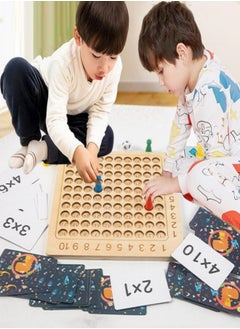 DURKU Wooden Montessori Math Multiplication Board Game Educational Board Games for Kids Preschool Funny Counting Toy for Toddlers Child  - Image 5
