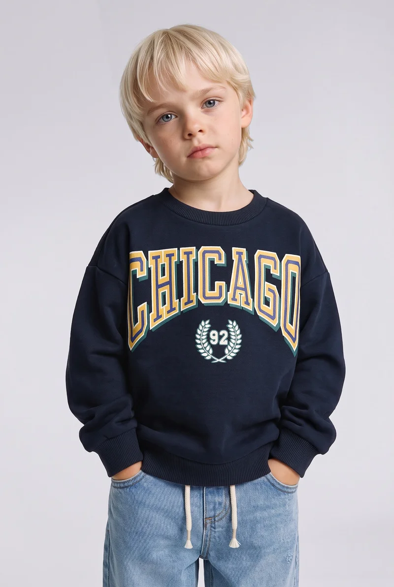 ديفاكتو Oversize Fit Printed Sweatshirt