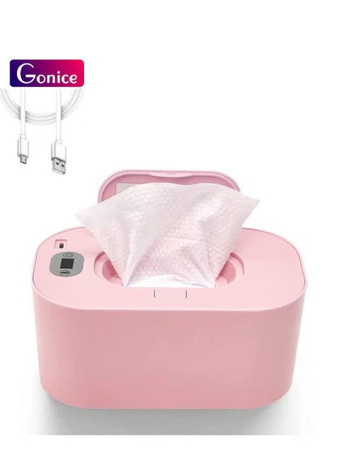 Wipe Warmer,Baby Wet Wipes Warmer and Dispenser,Large Capacity Wet Wipe Heater,Baby Wipes Heater Thermostat Wet Wipes Box Portable Wipes Heating Box Temperature Adjustable
