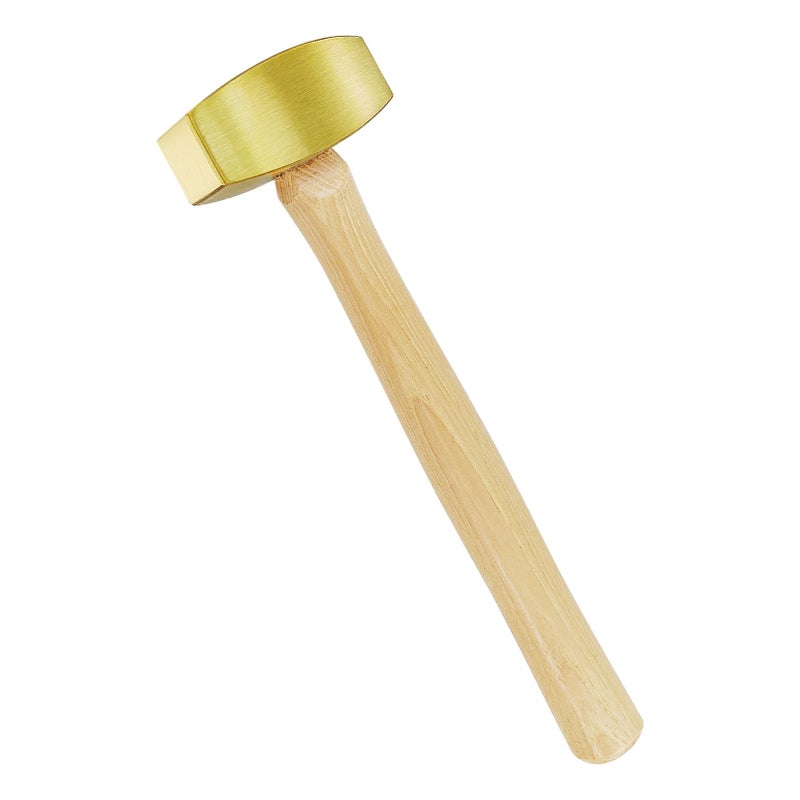 CT 2 Pound Solid Brass NonSparking Hammer with Hickory Wood HandleNon Marring Non Sparking2lb