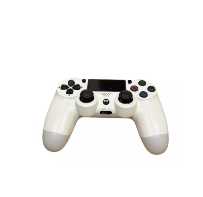 Wireless PS4 Game Controller, Double Motor Vibration, Touchpad, Built-In Speaker, white - Image 1