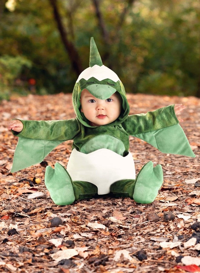 Fun Costumes Infant Hatching Pterodactyl Costume for Babies, Dino Egg Outfit with Velour Fabric - Perfect Jurassic Dinosaurs Halloween. 0/3 Months - Image 2