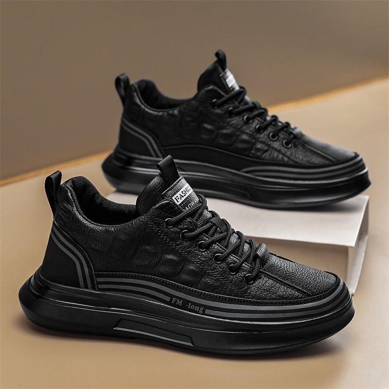 Chef Men'S Shoes Summer Black Thick-Soled Sports And Leisure Leather Shoes Kitchen Work Labor Protection Trendy Shoes - Image 3