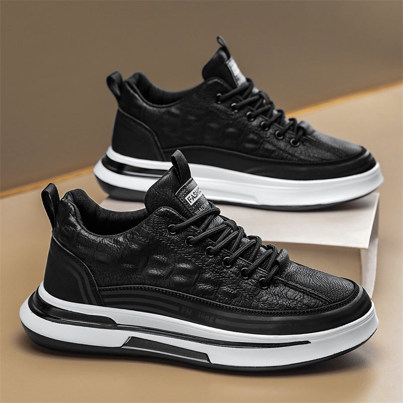 Chef Men'S Shoes Summer Black Thick-Soled Sports And Leisure Leather Shoes Kitchen Work Labor Protection Trendy Shoes - Image 2