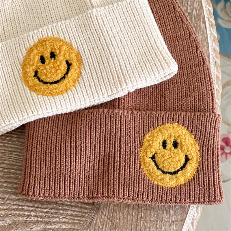 Autumn Winter Cotton Knit Baby Hat Milky White  - Image 5