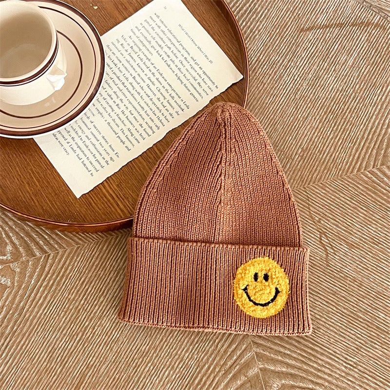 Autumn Winter Cotton Knit Baby Hat Milky White  - Image 3