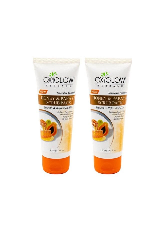 Oxyglow - Honey And Papaya Enzymes Scrub 100 G (Pack Of 2) White - Image 1