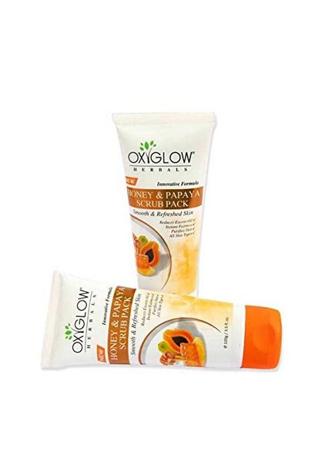 Oxyglow - Honey And Papaya Enzymes Scrub 100 G (Pack Of 2) White - Image 1