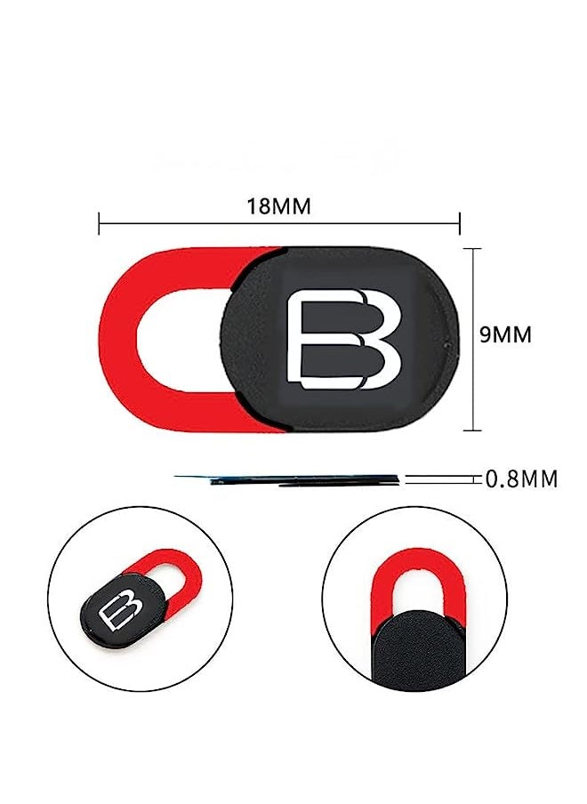 erorex - BAG 6 Pieces White And Black Webcam Universal Spy Camera Blocker Shutter Cover Sliding Ultra Slim for Laptop Macbook Computer Mobile and Accessories Protect Your Privacy Security - Image 1