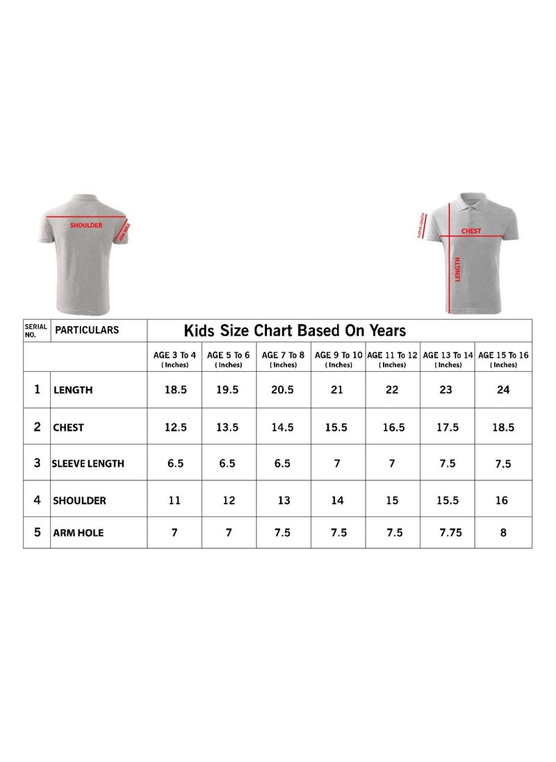 PRINTSHOP4ME Basic Unisex Kids polo T-shirt 230 GSM (Yellow)  - Image 4