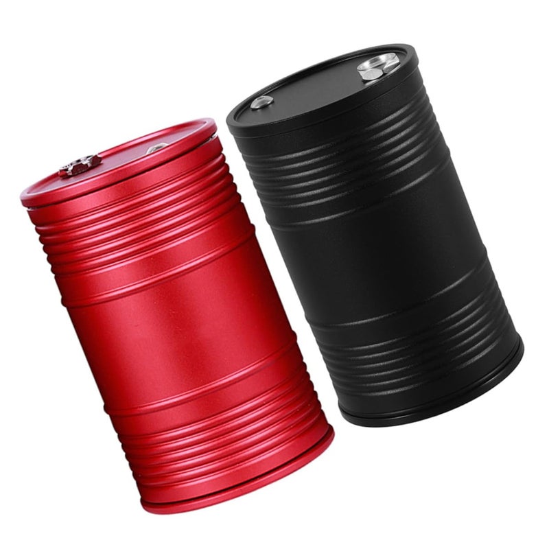 Portable Car Ashtray with Lid Smokeless for Cup Holder Black and Red 2 Pack - Image 2