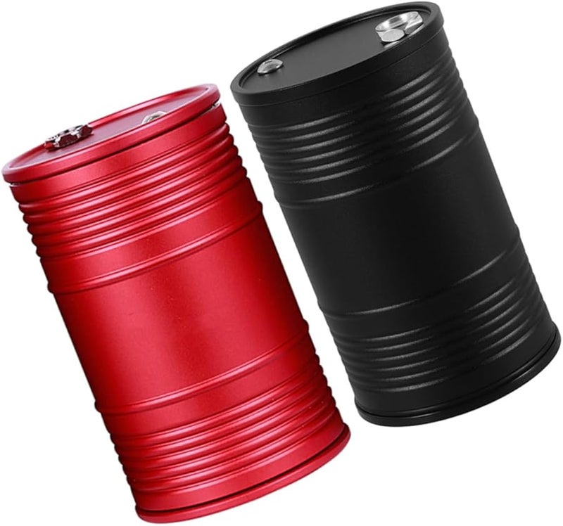 Portable Car Ashtray with Lid Smokeless for Cup Holder Black and Red 2 Pack - Image 1