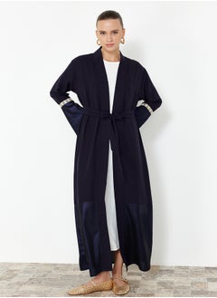 trendyol Navy Blue Embroidered Sleeve Woven Cap & Abaya TCTSS24KF00029  - Image 3
