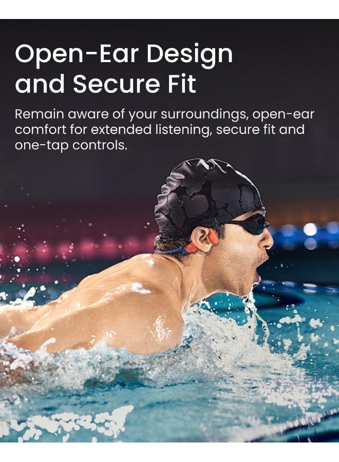 SHOKZ Openswim Pro Bone Conduction Sports Headphones,Ip68 Waterproof Open Ear Wireless Earphones With Bluetooth 5.4, 32Gb Of Mp3 Storage, Noise Canceling Mics, 9H Playtime For Running, Swimming- Red - Image 3