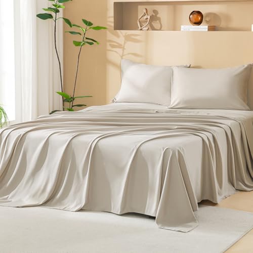 Litanika Queen Comforter Set with Sheets Beige - 7 Pieces Bed in a Bag Queen Chevron Tufted Complete Bedding Sets with Comforter, Sheets, Pillowcases & Shams - Image 5