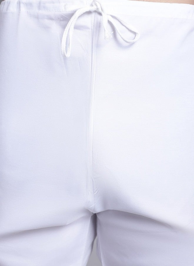 Sojanya Geometric Embroidered Green Kurta With Churidar For Men - Image 3