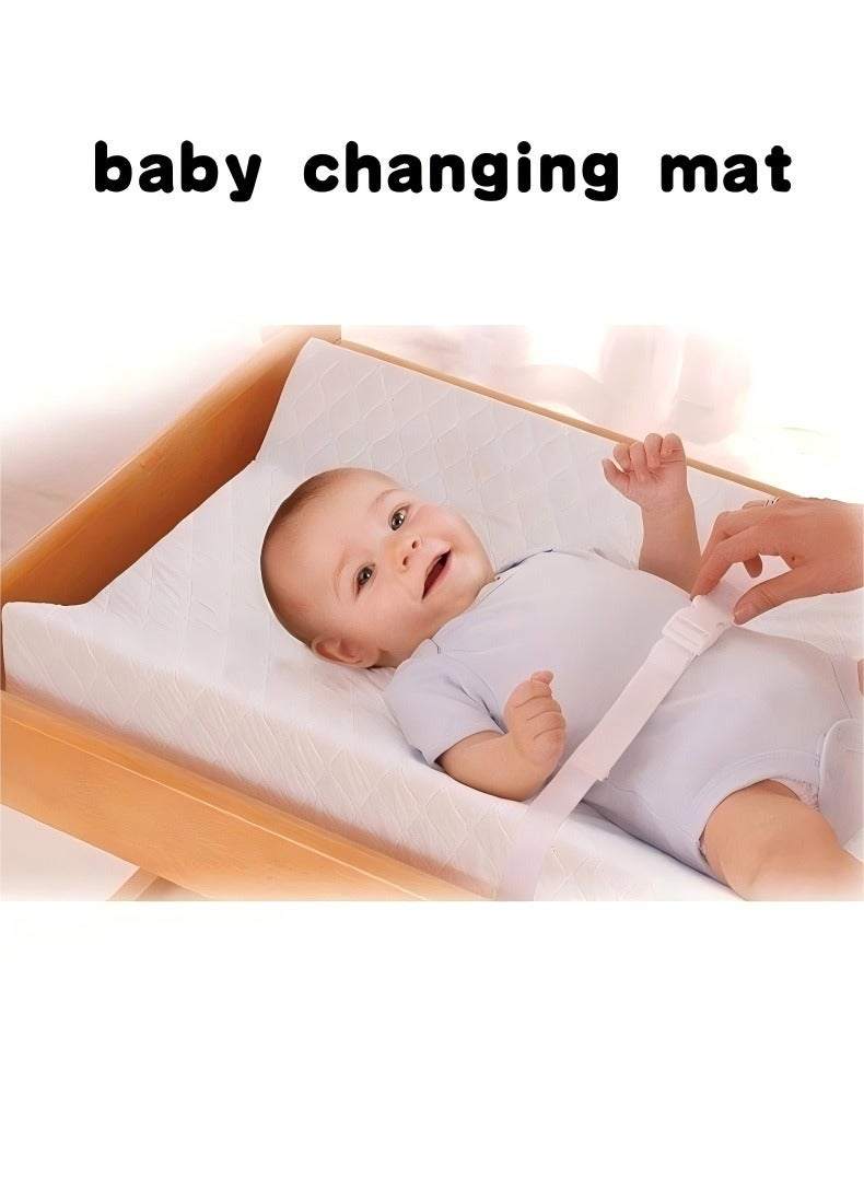 JUNYOUK Baby Diaper Changing Pad, Portable Care Changing Table, Baby Massage Pad, With Seat Belt  - Image 2