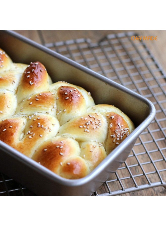 شيف ميد صينية رغيف مستطيلة سعة 2 رطل، مستطيلة غير قابلة للالتصاق، خبز ولحوم للخبز في الفرن (ذهبي شامبانيا) - Image 5