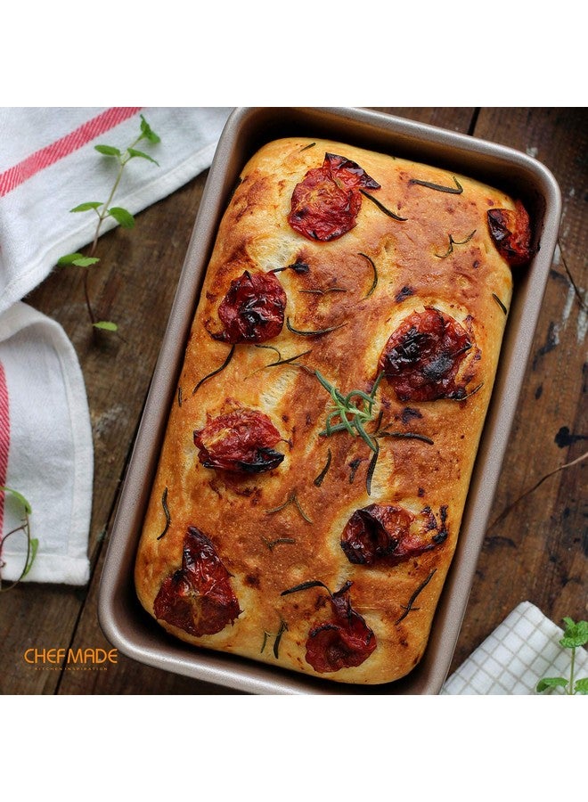 شيف ميد صينية رغيف مستطيلة سعة 2 رطل، مستطيلة غير قابلة للالتصاق، خبز ولحوم للخبز في الفرن (ذهبي شامبانيا) - Image 4