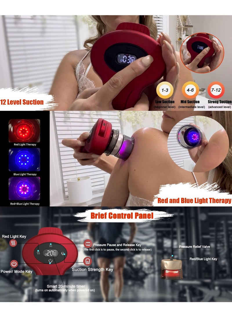 Ru syanl - 5 in 1 Electric Cupping Therapy Set 5 Separable Cupping Cups Upgraded Smart Cupping Kit for Massage Therapy Cupping Massager for Targeted Pain Relief - Image 1