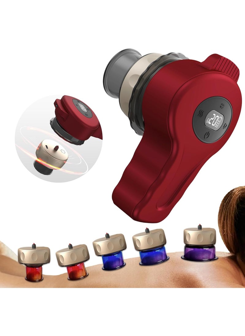 Ru syanl - 5 in 1 Electric Cupping Therapy Set 5 Separable Cupping Cups Upgraded Smart Cupping Kit for Massage Therapy Cupping Massager for Targeted Pain Relief - Image 1