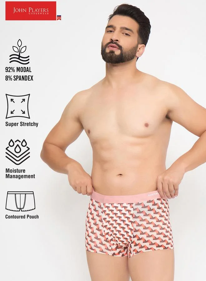 جون بلاير Peach Printed Modal Trunks