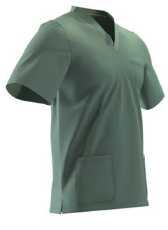 Doctor Scrub Comfortable Olive Lycra fabric with many pockets is meticulously crafted to retain its color without fading with repeated washing  - Image 5