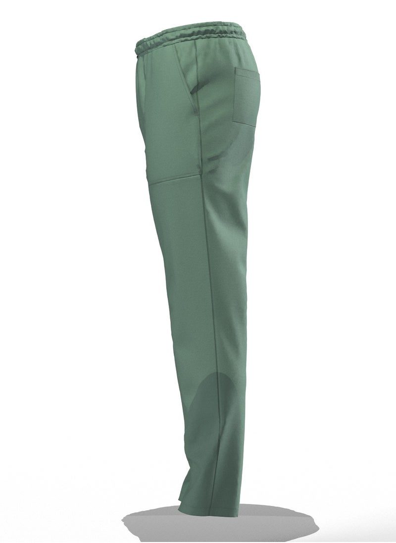 Doctor - Scrub Comfortable Olive Lycra fabric with many pockets is meticulously crafted to retain its color without fading with repeated washing - Image 1