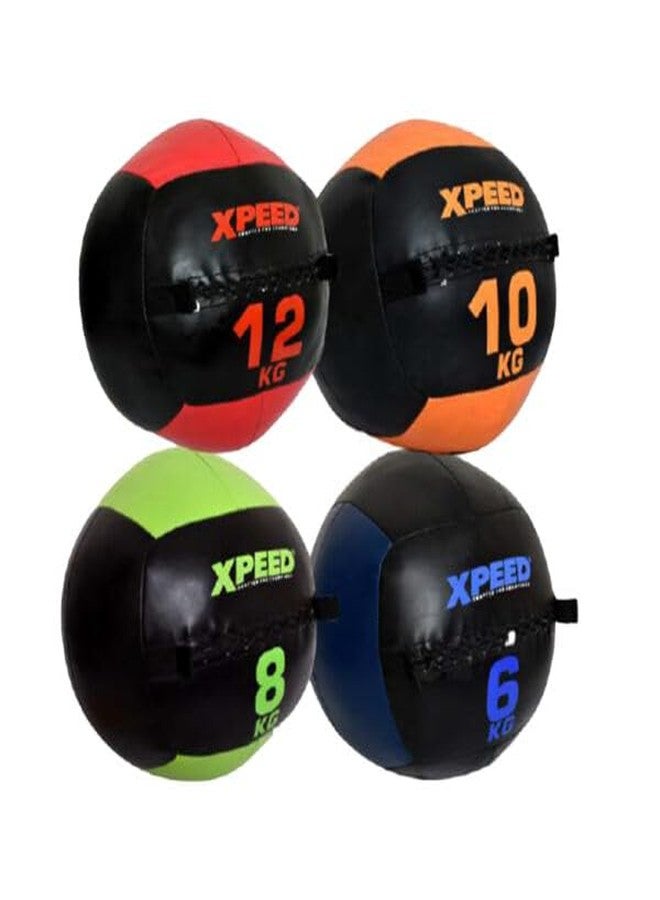 Xpeed 10 Kg Wall Ball || Medicine Ball || Anti Burst Gym Ball || Suitable for Wide Range of Exercise|| Wall Ball for Gym, Workout, Fitness, (Black, Pack of 1)