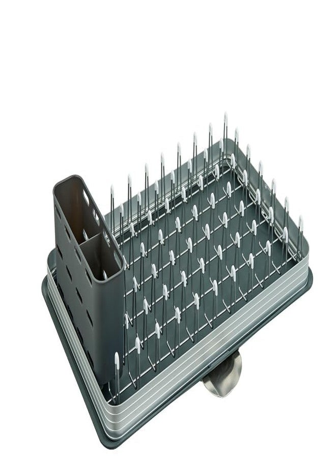 XIGSTA 3 in 1 Aluminum Kitchen Sink Dish Rack, Washing Basket with Tray, After Wash Utensils Basket, Dish Rack Organizer, Mug Bowl Organizer - Image 1