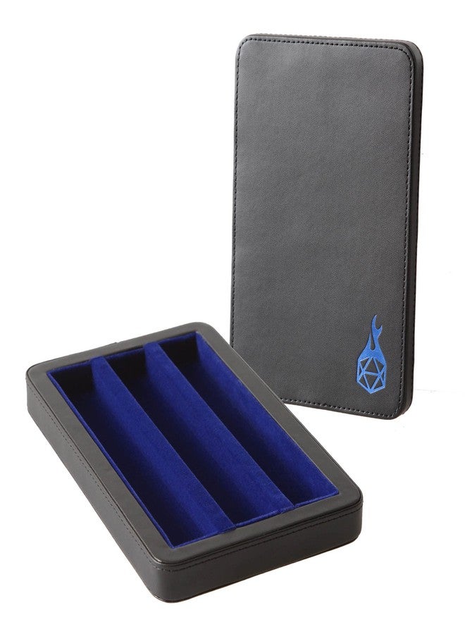 Forged Dice Co. Premium 3-Row Dice Case - Metal Dice Storage Box with Felt-Lined Tray - Blue - Image 2