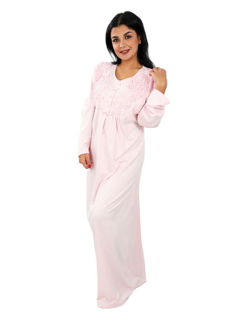 Women's autumn long-sleeved nightgown, big size, distinctive and elegant 🍁🍁 - pzsku/Z1E32DF04777460B43754Z/45/_/1730359856/103baeac-c3cf-47d0-adfb-6689d3e579ef