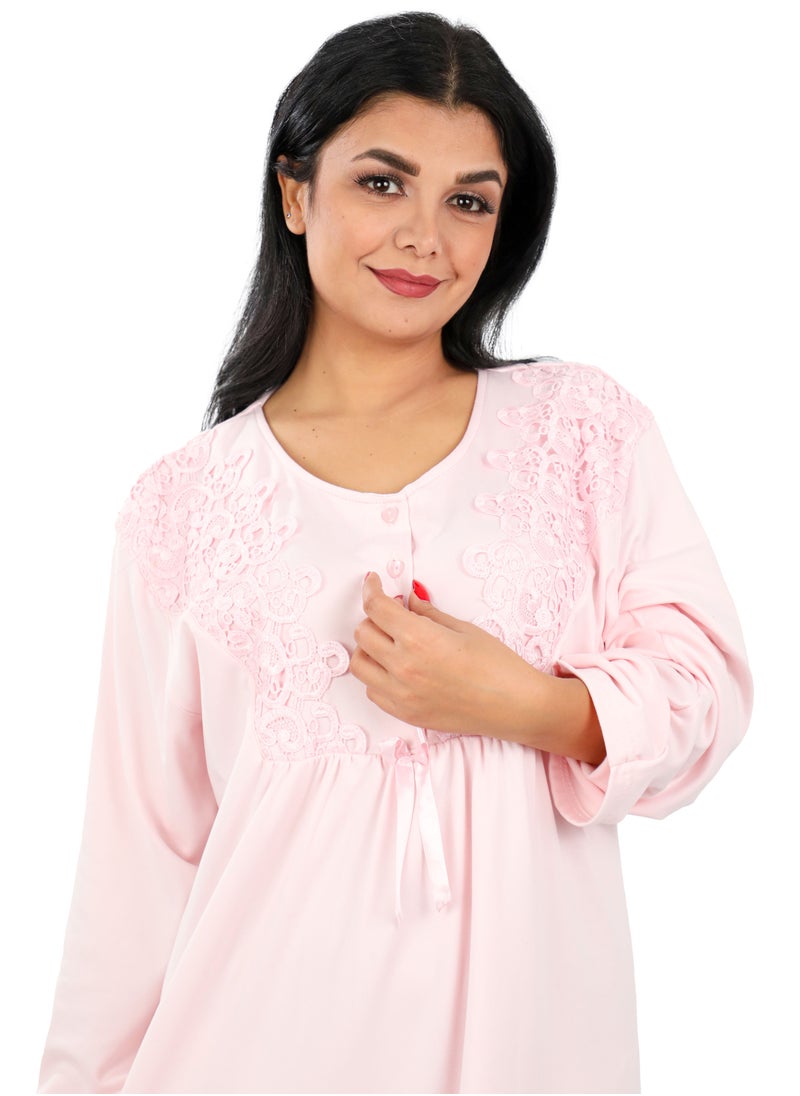 Women's autumn long-sleeved nightgown, big size, distinctive and elegant 🍁🍁 - pzsku/Z1E32DF04777460B43754Z/45/_/1730359928/3b2e2512-2b6e-43ff-a55e-fccf2b9fb4d6