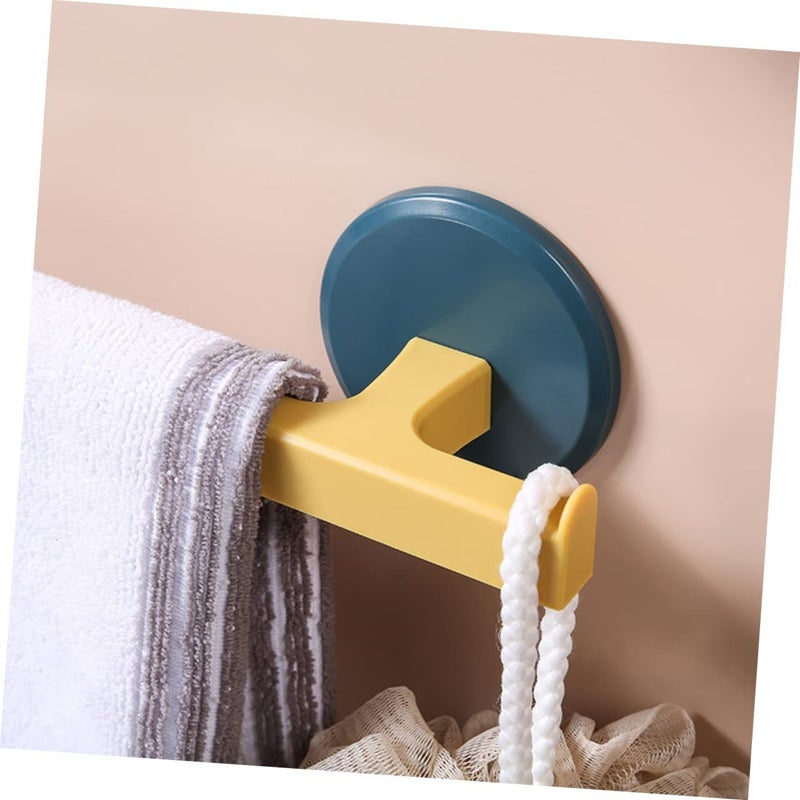 Wall Mounted Towel Rack No Drilling Installation Blue 2PCS Bathroom Kitchen Storage Organizer - Image 5