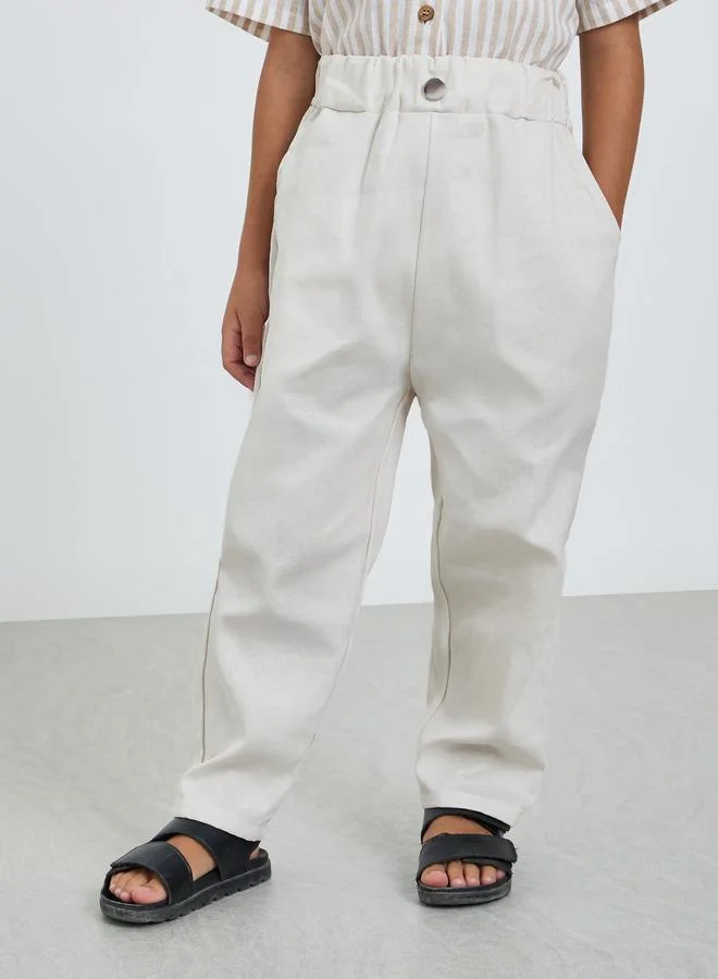 Styli Boys Cotton Pants with Side Pocket