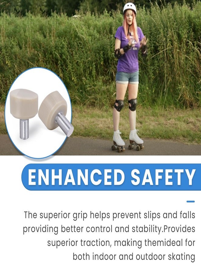 Ciuouient 122907 Toe Stops - Natural Rubber Roller Skate Toe Stoppers - Long Stem Length of 30mm - Image 3