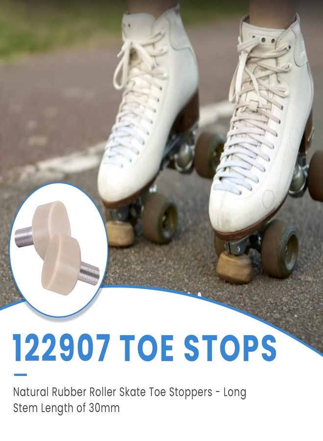 Ciuouient 122907 Toe Stops - Natural Rubber Roller Skate Toe Stoppers - Long Stem Length of 30mm - Image 2