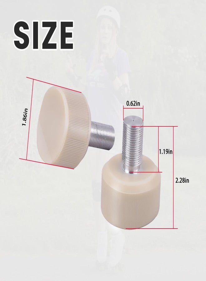 Ciuouient 122907 Toe Stops - Natural Rubber Roller Skate Toe Stoppers - Long Stem Length of 30mm - Image 5