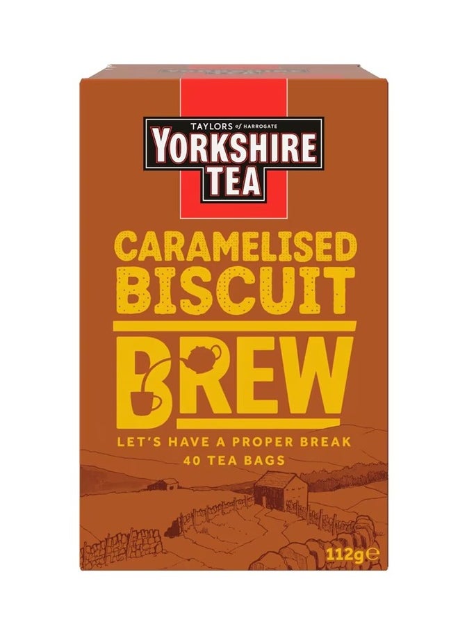 Taylors Of Harrogate Yorkshire Tea Caramelised Biscuit Brew, 40 Tea Bags 