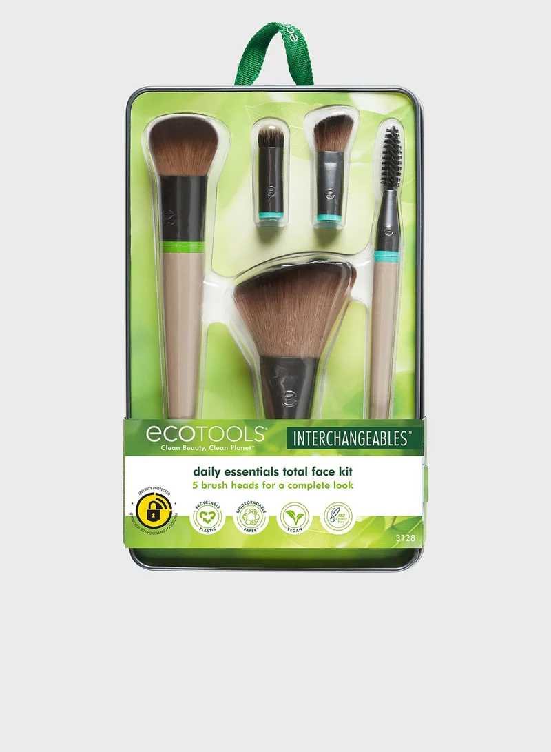 Ecotools Interchangeables Daily Essentials Total Face Brush Kit