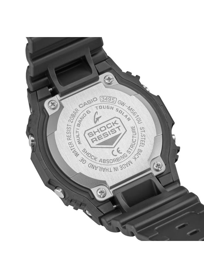 G-SHOCK Solar Digital Watch GW-M5610U-1B, 43.2 mm Black LCD Dial, Resin Case & Strap,  Shock-Resistant, 200 m WR - Image 5