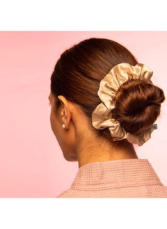BRIGHTLY LABS Black Elastic Hair Bands for Women and Girls - Silk Scrunchies Made from 100% Pure Mulberry Silk, 22 Momme. Anti-Hair Loss, No Breakage, Anti-Crease, Anti-Frizz Hair Accessories.  - Image 4