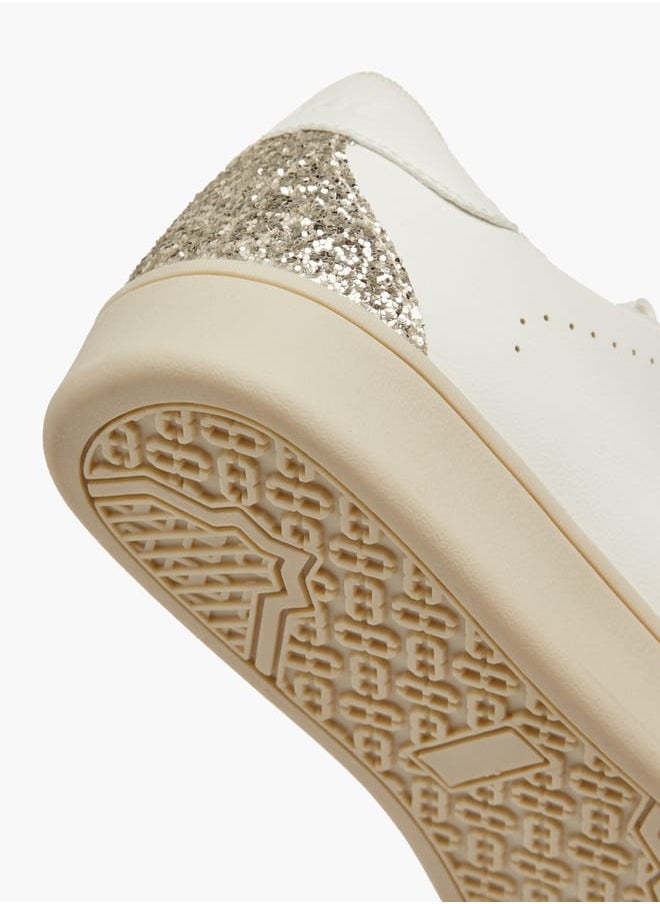 Celeste Women's Star Embellished Sneakers with Lace-Up Closure  - Image 4